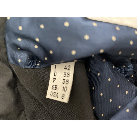 Love Moschino Cheap Chic Jacket Blazer Navy Black Lightweight Brass Button 8 M - Picture 6 of 7